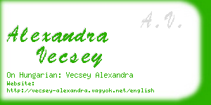 alexandra vecsey business card